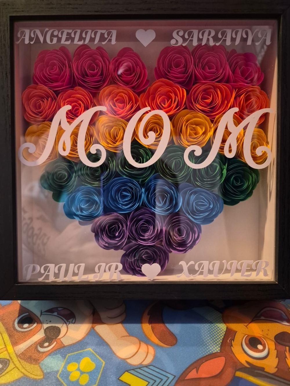 Custom Ombre or solid color Heart Wall Art - Personalized Name Cutout